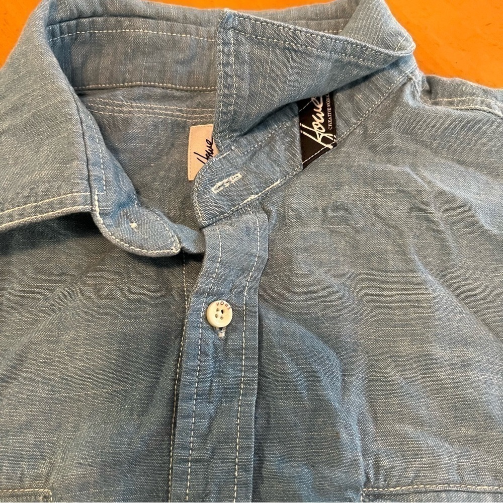 Howe Denim Chambray Western Work Button Down Shir… - image 5